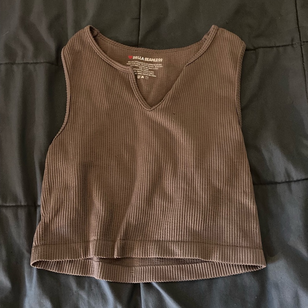 Brown crop top